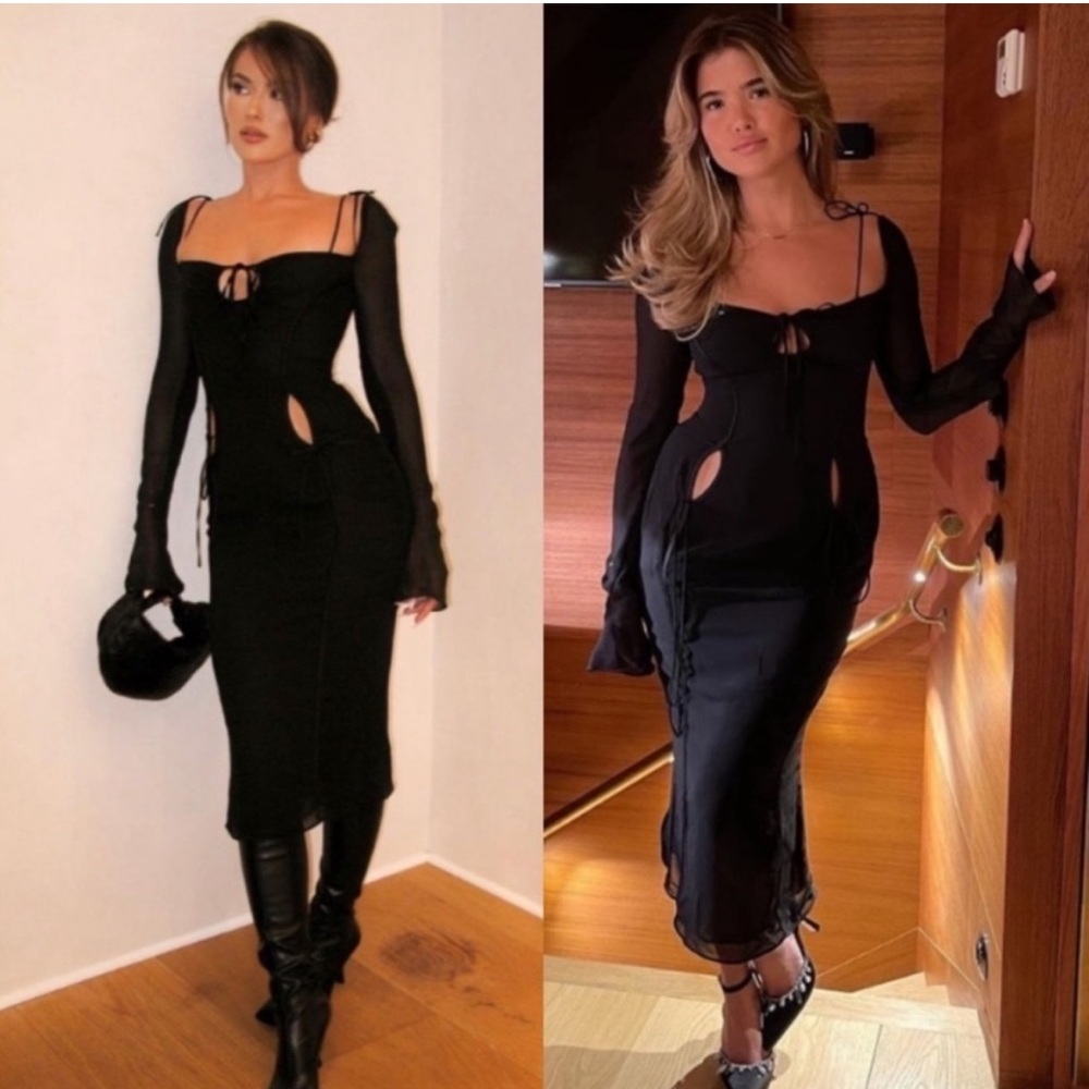 House of CB Black Midi Dress